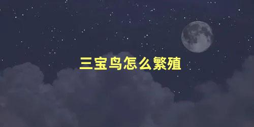 三宝鸟怎么繁殖