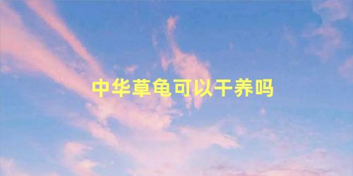 中华草龟可以干养吗