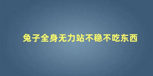 兔子全身无力站不稳不吃东西