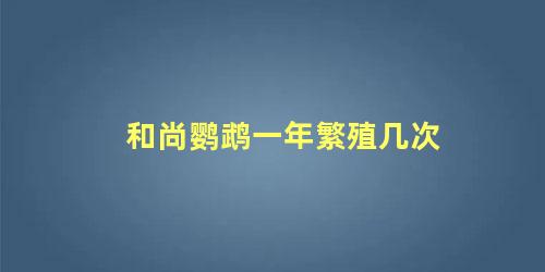 和尚鹦鹉一年繁殖几次