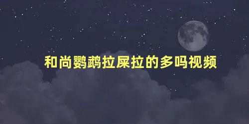 和尚鹦鹉拉屎拉的多吗视频