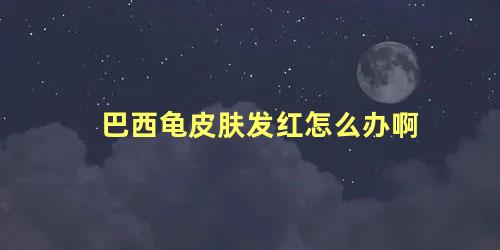 巴西龟皮肤发红怎么办啊