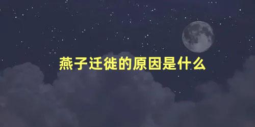 燕子迁徙的原因是什么