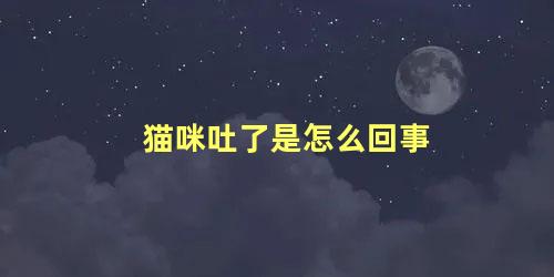 猫咪吐了是怎么回事