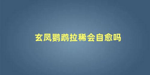 玄凤鹦鹉拉稀会自愈吗