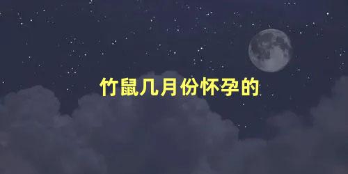 竹鼠几月份怀孕的