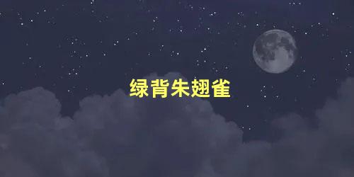 绿背朱翅雀