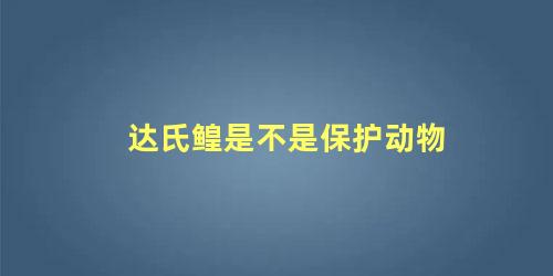 达氏鳇是不是保护动物