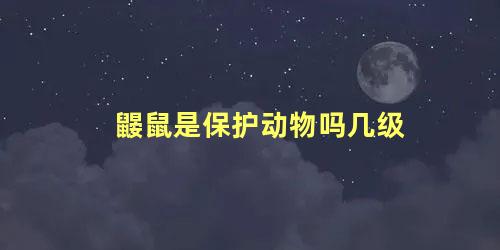 鼹鼠是保护动物吗几级